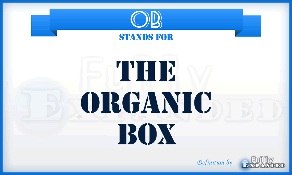 OB - The Organic Box