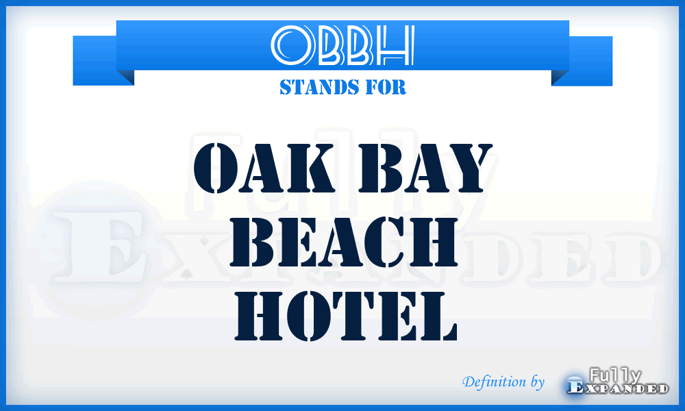 OBBH - Oak Bay Beach Hotel