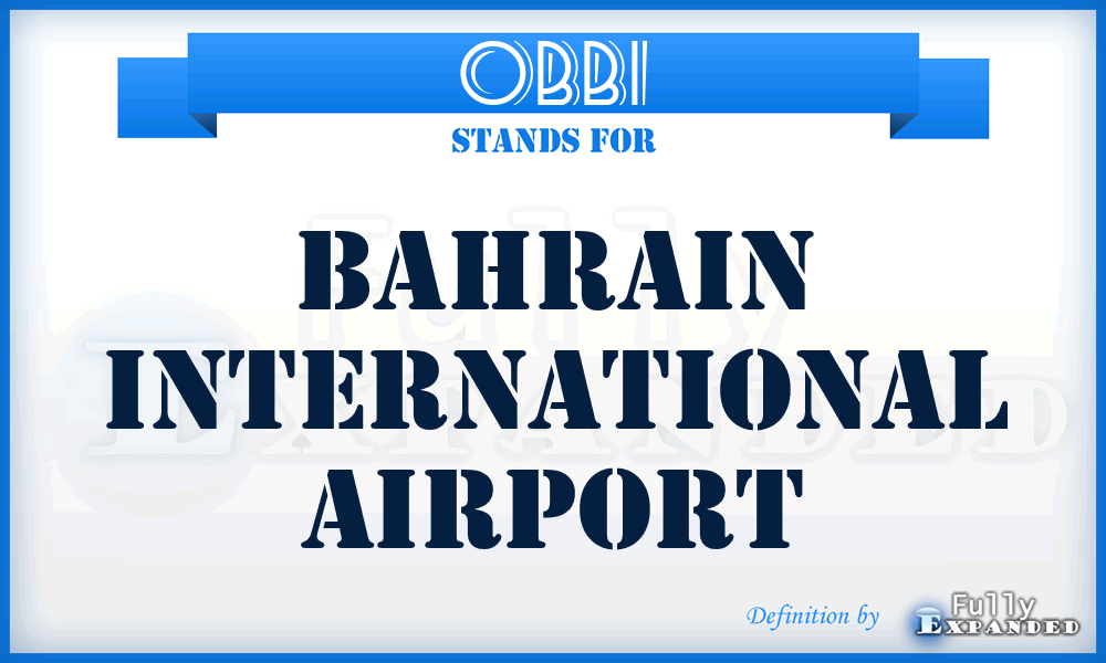 OBBI - Bahrain International airport