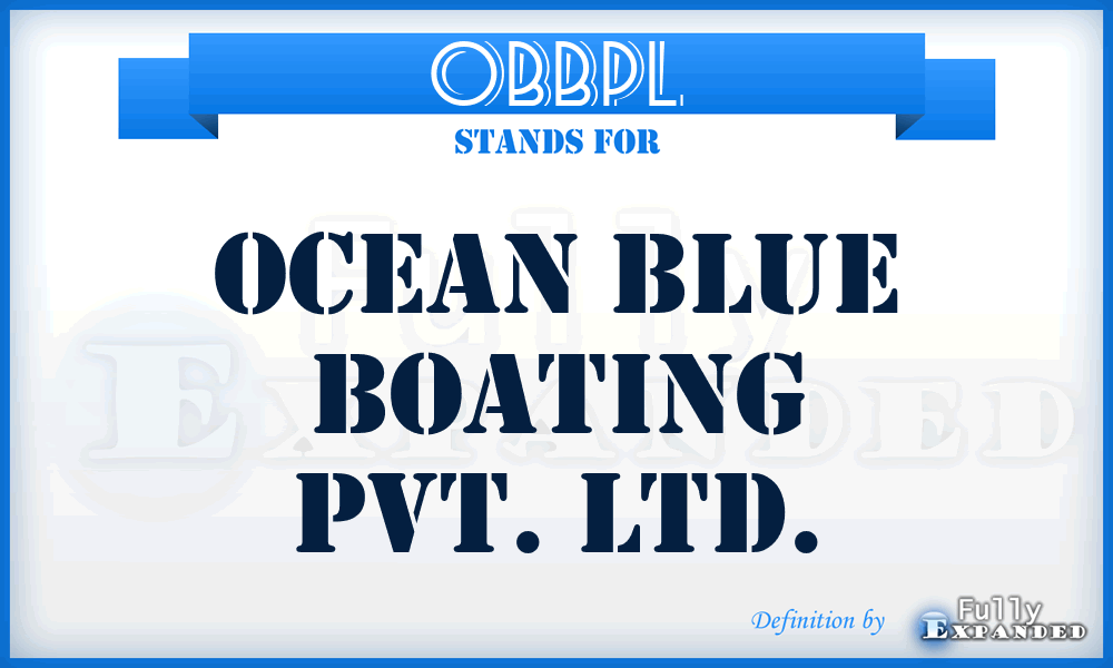 OBBPL - Ocean Blue Boating Pvt. Ltd.