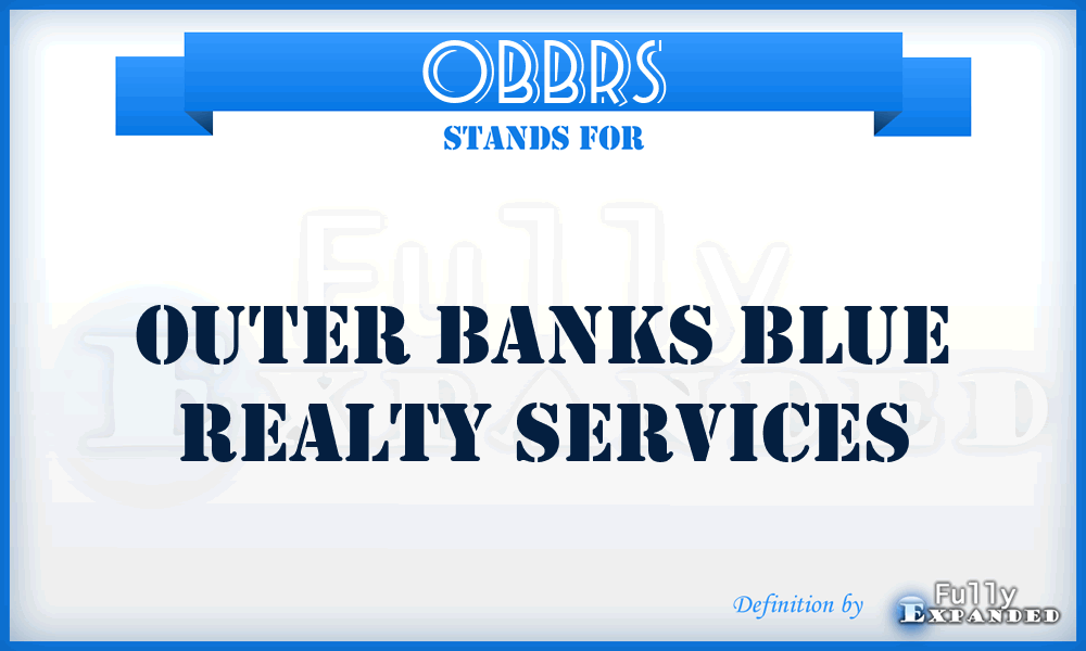 OBBRS - Outer Banks Blue Realty Services