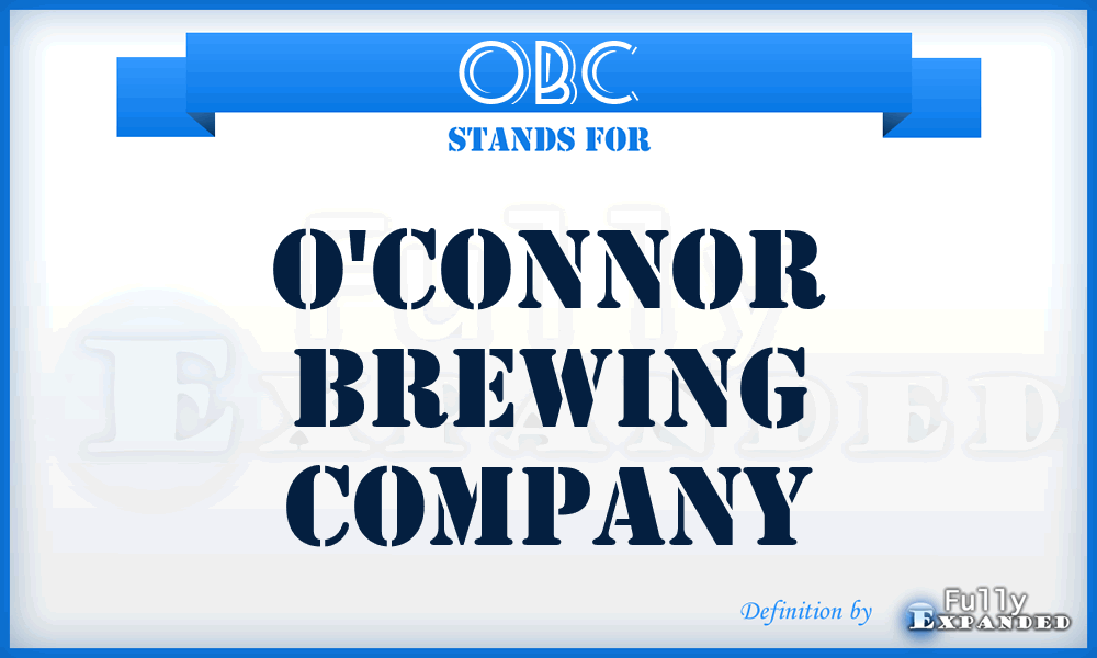OBC - O'connor Brewing Company