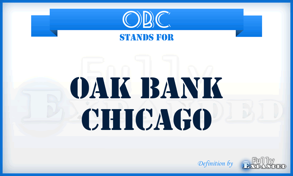 OBC - Oak Bank Chicago