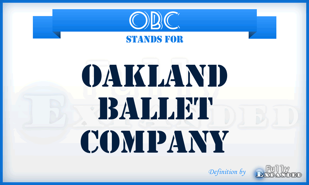 OBC - Oakland Ballet Company