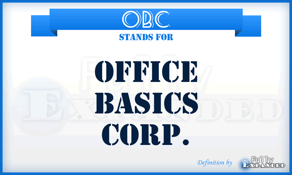 OBC - Office Basics Corp.