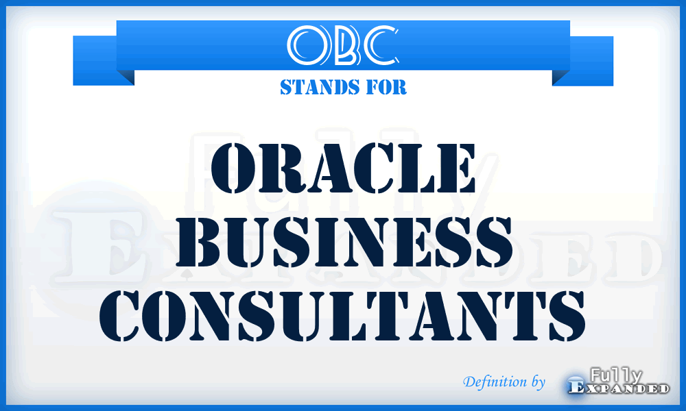OBC - Oracle Business Consultants
