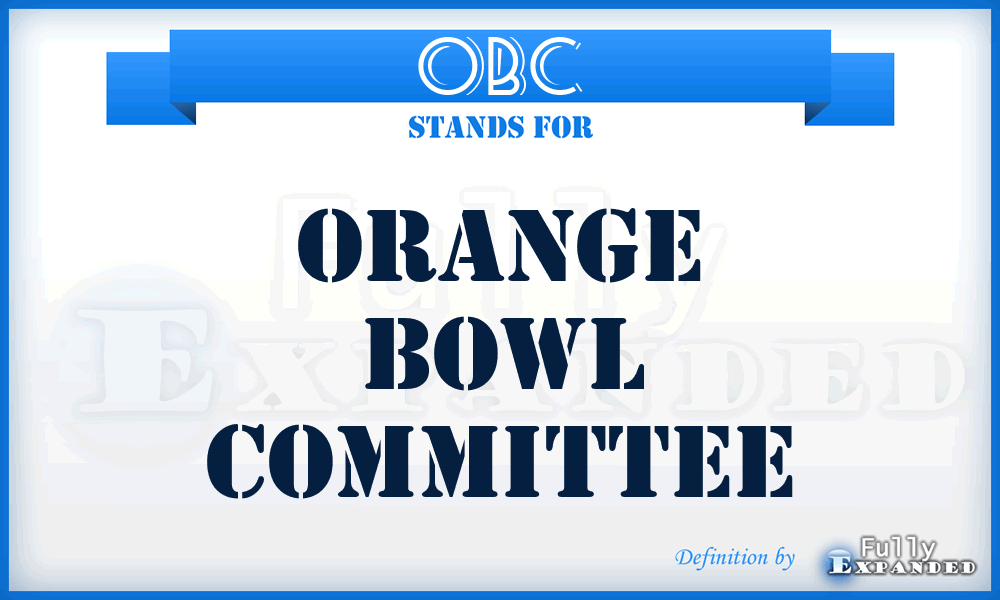 OBC - Orange Bowl Committee