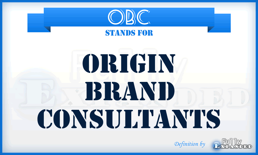 OBC - Origin Brand Consultants