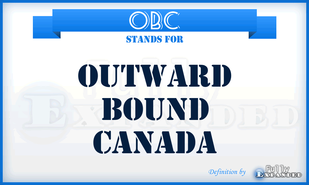 OBC - Outward Bound Canada