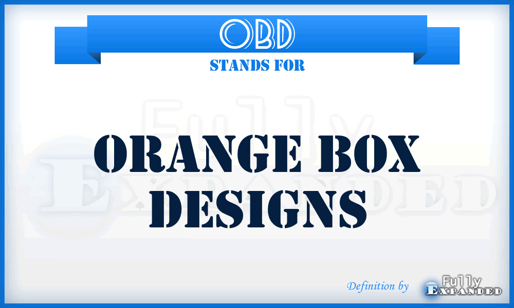 OBD - Orange Box Designs