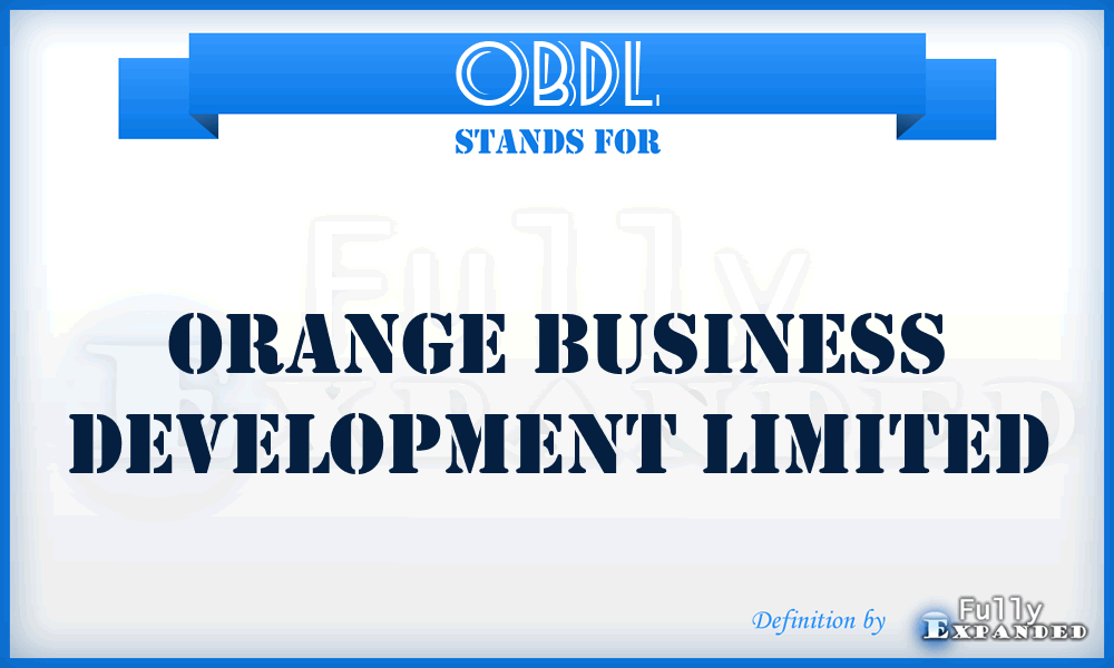 OBDL - Orange Business Development Limited