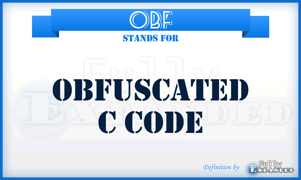 OBF - OBFuscated C Code