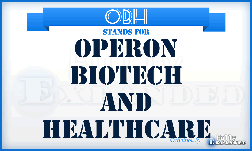 OBH - Operon Biotech and Healthcare