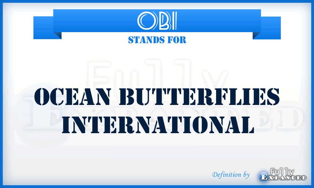 OBI - Ocean Butterflies International