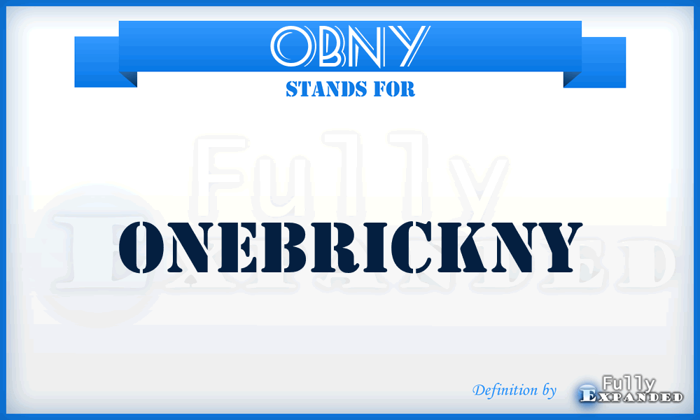 OBNY - OneBrickNY