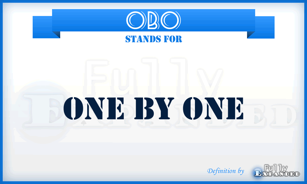 OBO - One By One