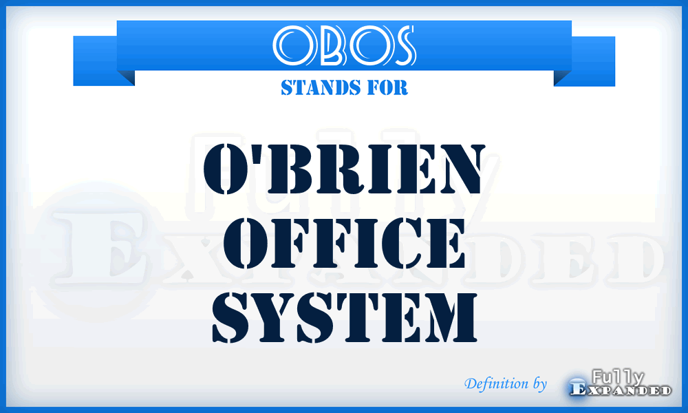 OBOS - O'Brien Office System
