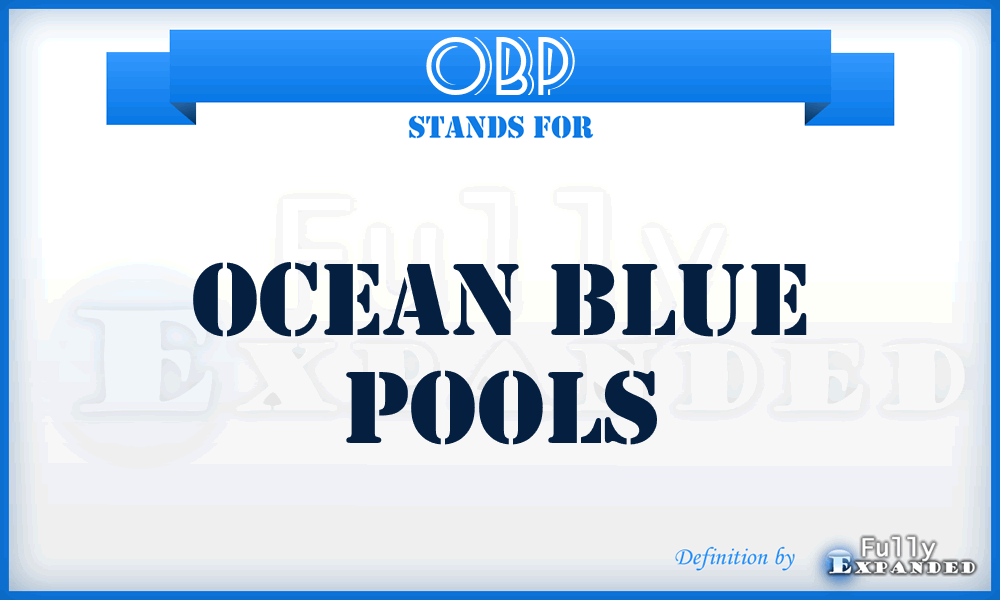OBP - Ocean Blue Pools