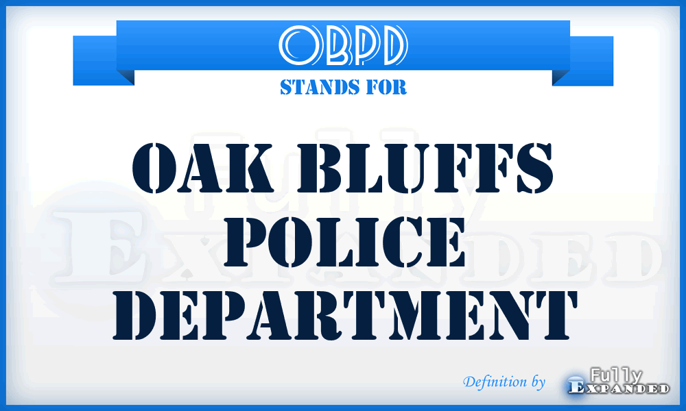 OBPD - Oak Bluffs Police Department