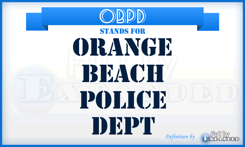 OBPD - Orange Beach Police Dept