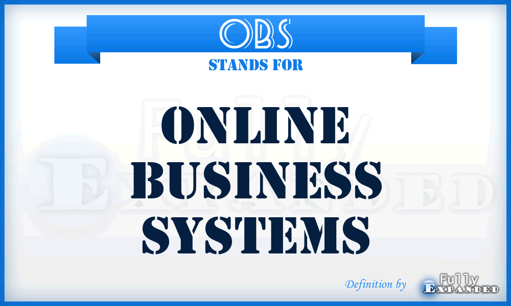 OBS - Online Business Systems