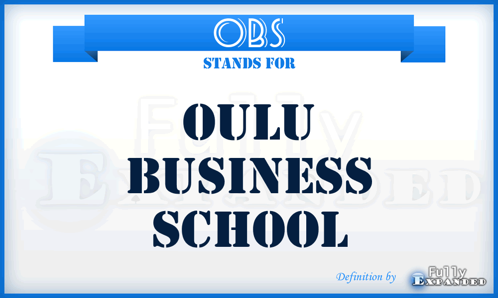 OBS - Oulu Business School