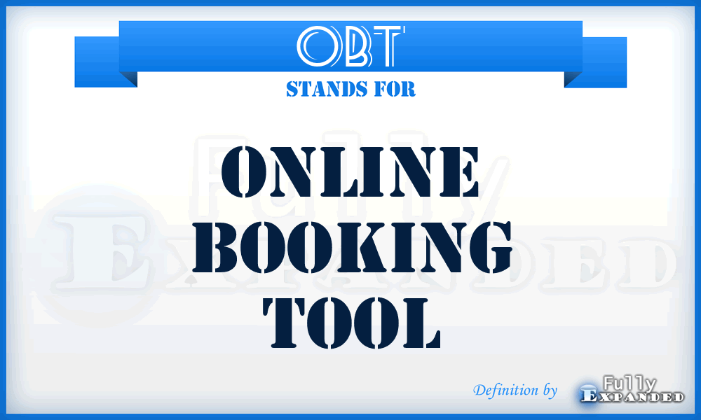 OBT - Online Booking Tool