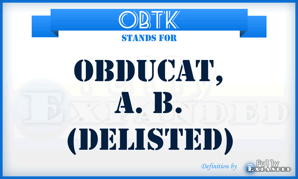 OBTK - Obducat, A. B. (delisted)