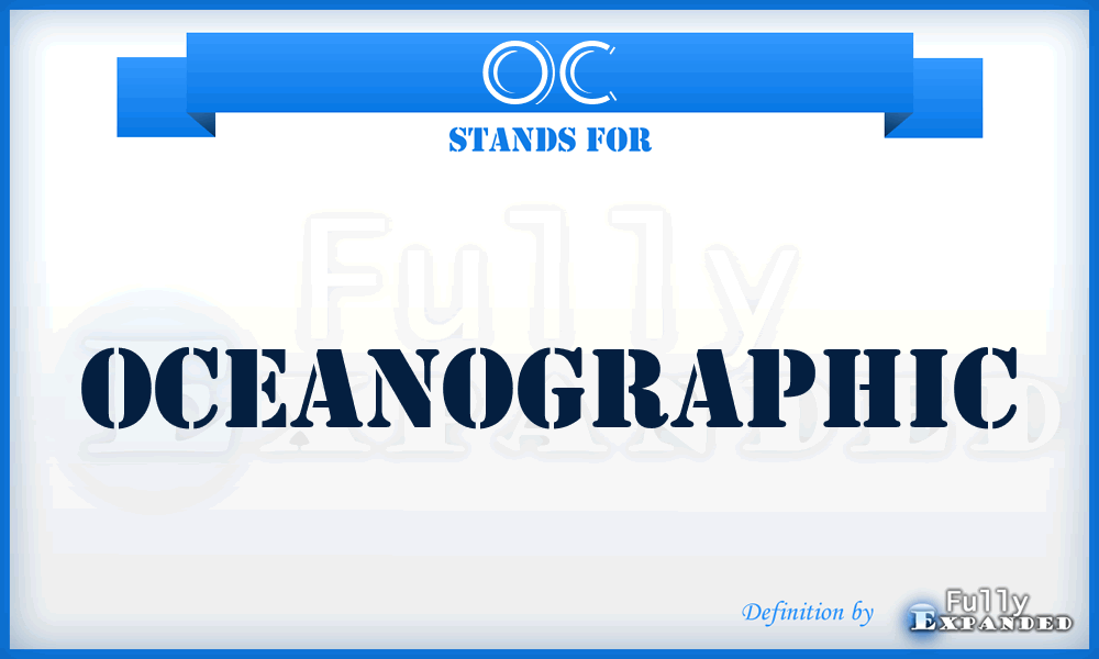 OC - Oceanographic