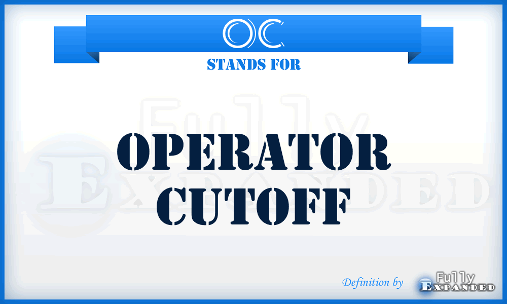 OC - Operator Cutoff