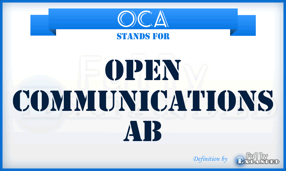 OCA - Open Communications Ab