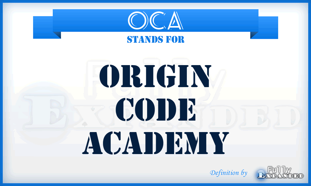 OCA - Origin Code Academy