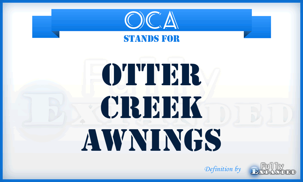 OCA - Otter Creek Awnings