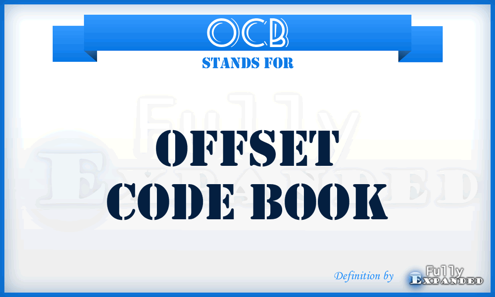 OCB - Offset Code Book