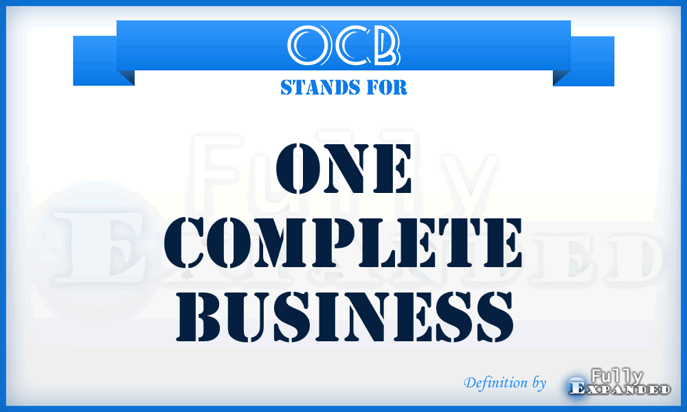 OCB - One Complete Business