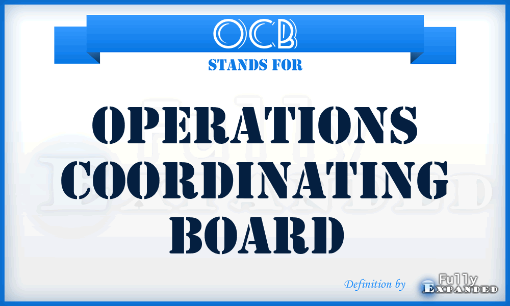 OCB - Operations Coordinating Board