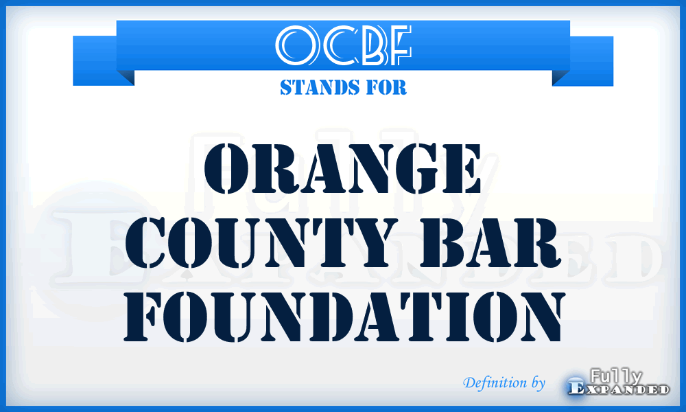 OCBF - Orange County Bar Foundation