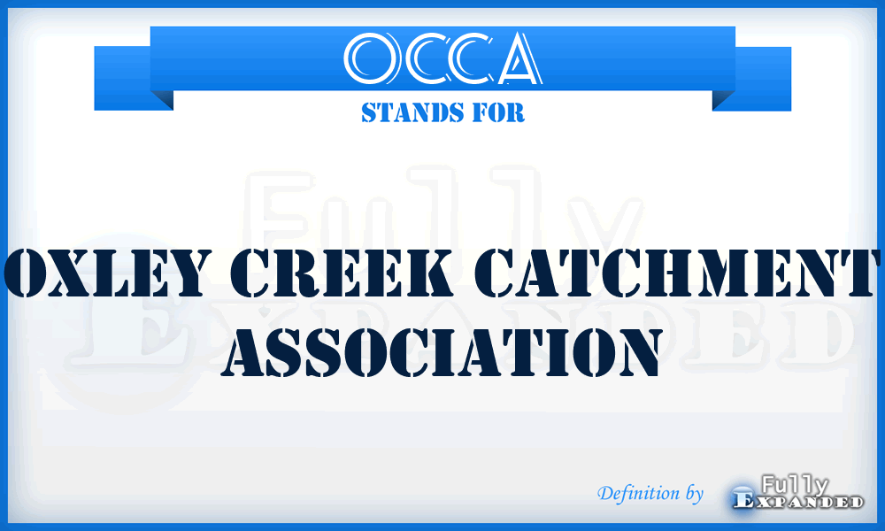 OCCA - Oxley Creek Catchment Association