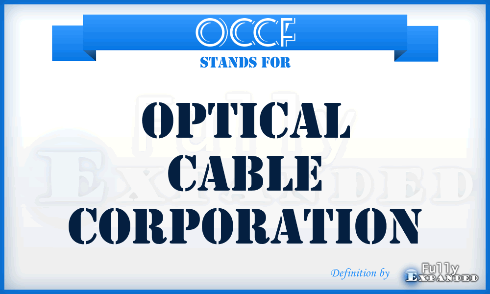 OCCF - Optical Cable Corporation