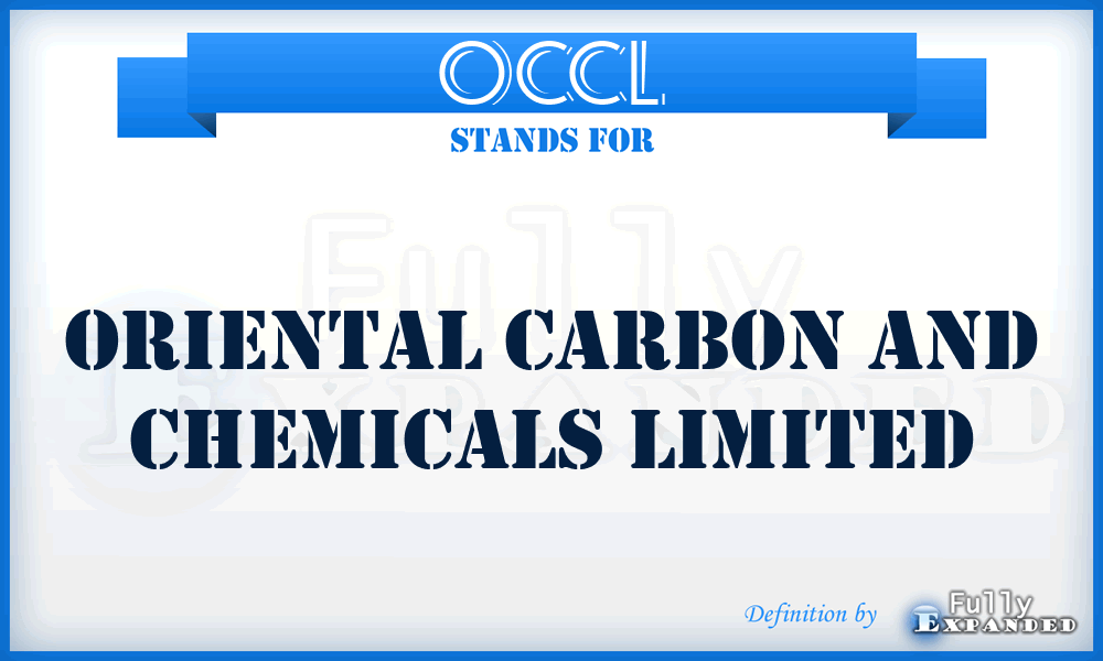 OCCL - Oriental Carbon and Chemicals Limited