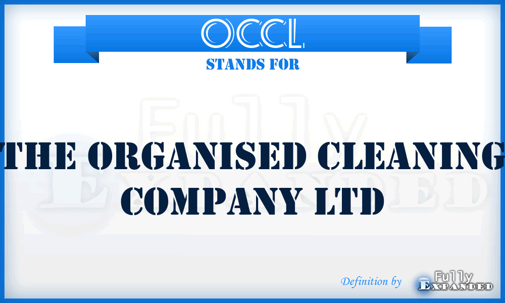 OCCL - The Organised Cleaning Company Ltd