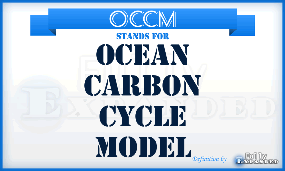 OCCM - Ocean Carbon Cycle Model