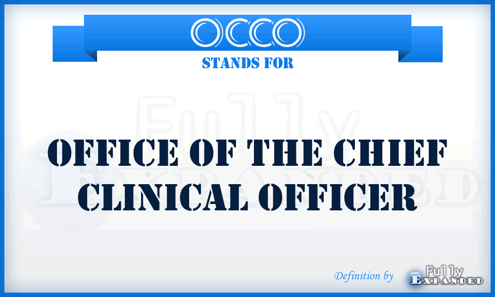 OCCO - Office of the Chief Clinical Officer