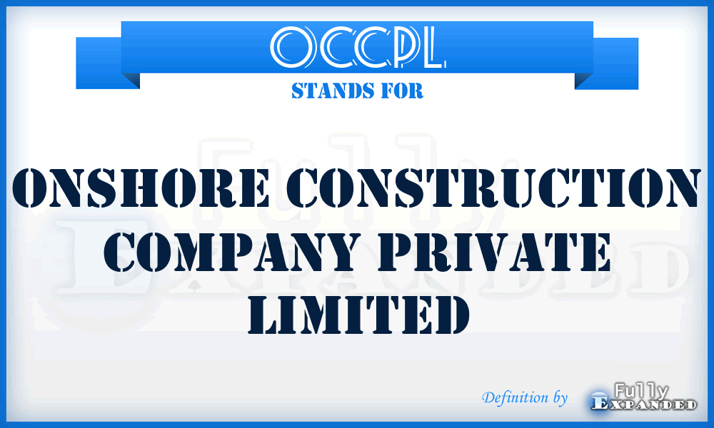 OCCPL - Onshore Construction Company Private Limited