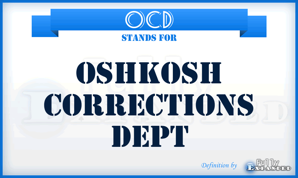 OCD - Oshkosh Corrections Dept