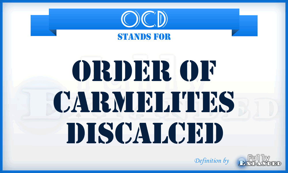 OCD - Order of Carmelites Discalced