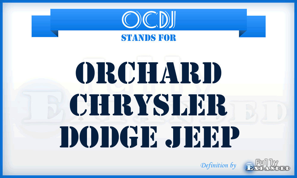 OCDJ - Orchard Chrysler Dodge Jeep