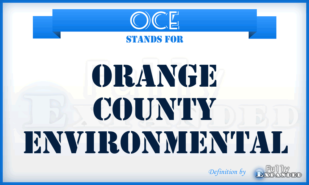 OCE - Orange County Environmental
