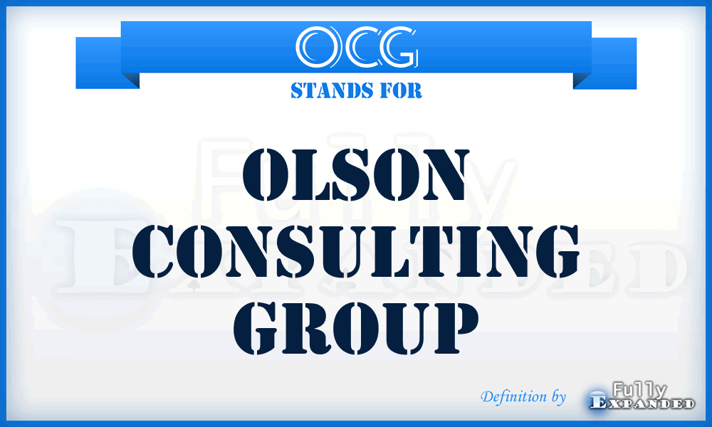 OCG - Olson Consulting Group