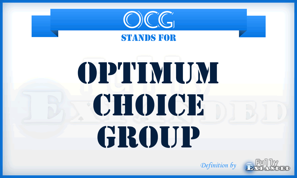 OCG - Optimum Choice Group